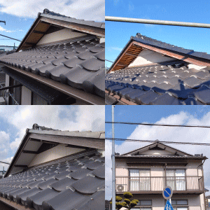 入母屋軒天張替工事